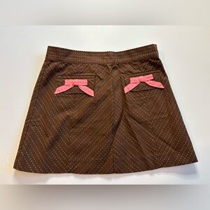 NWT Janie and Jack Girls Brown and pink skirt size 2t